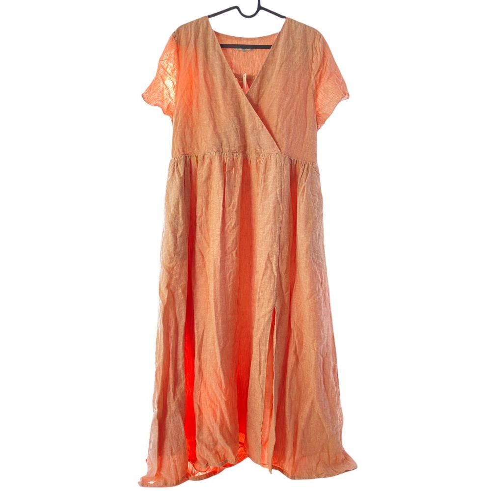 NWT Madewell Linen-Blend Clara Midi Dress size M - Picture 6 of 13